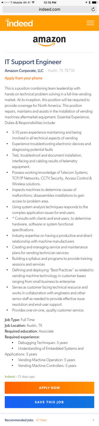 Job Details - White Label