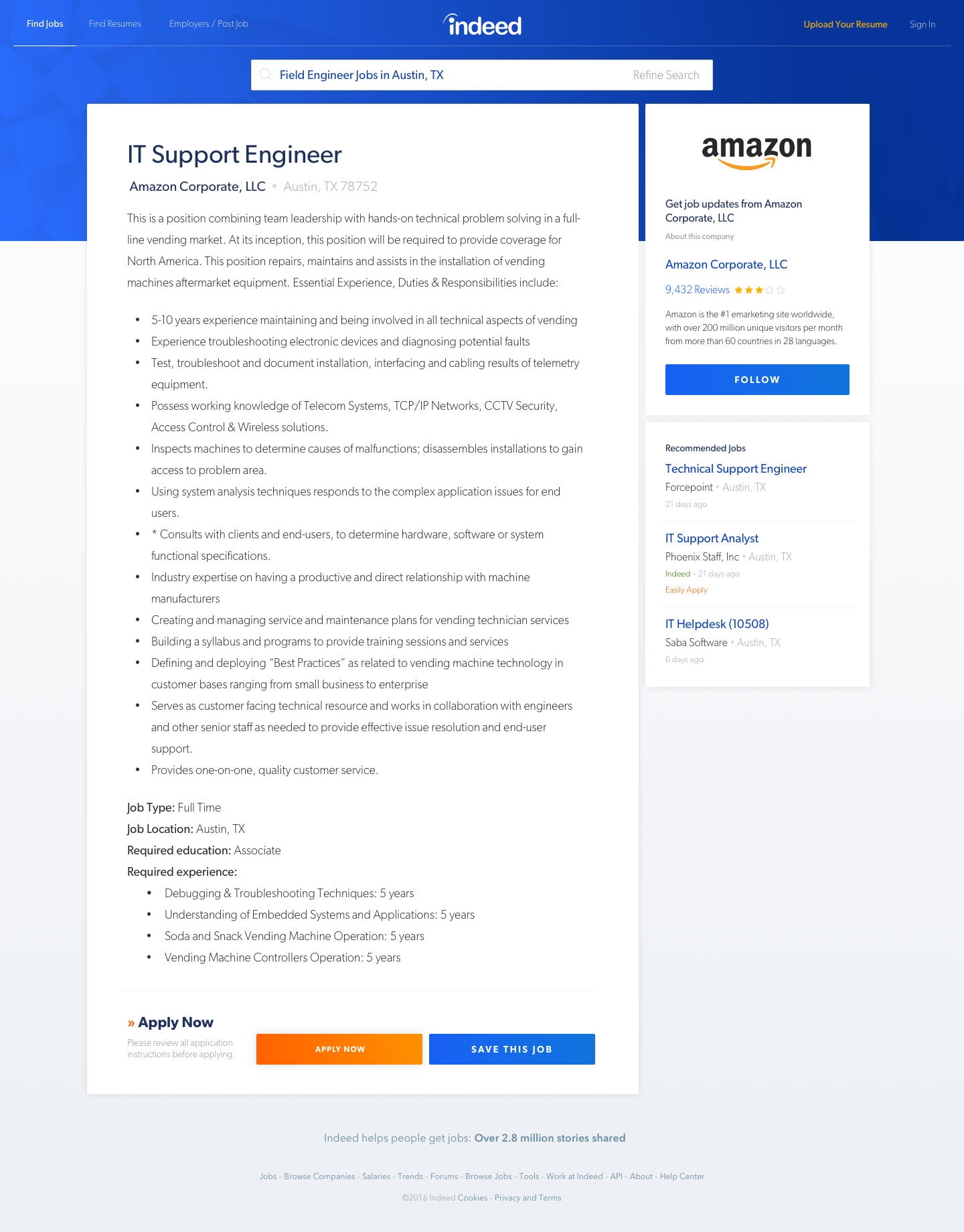 Job Listing - Desktop Default