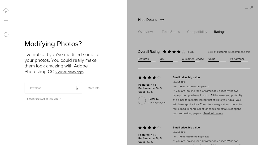 Single Offer - Ratings