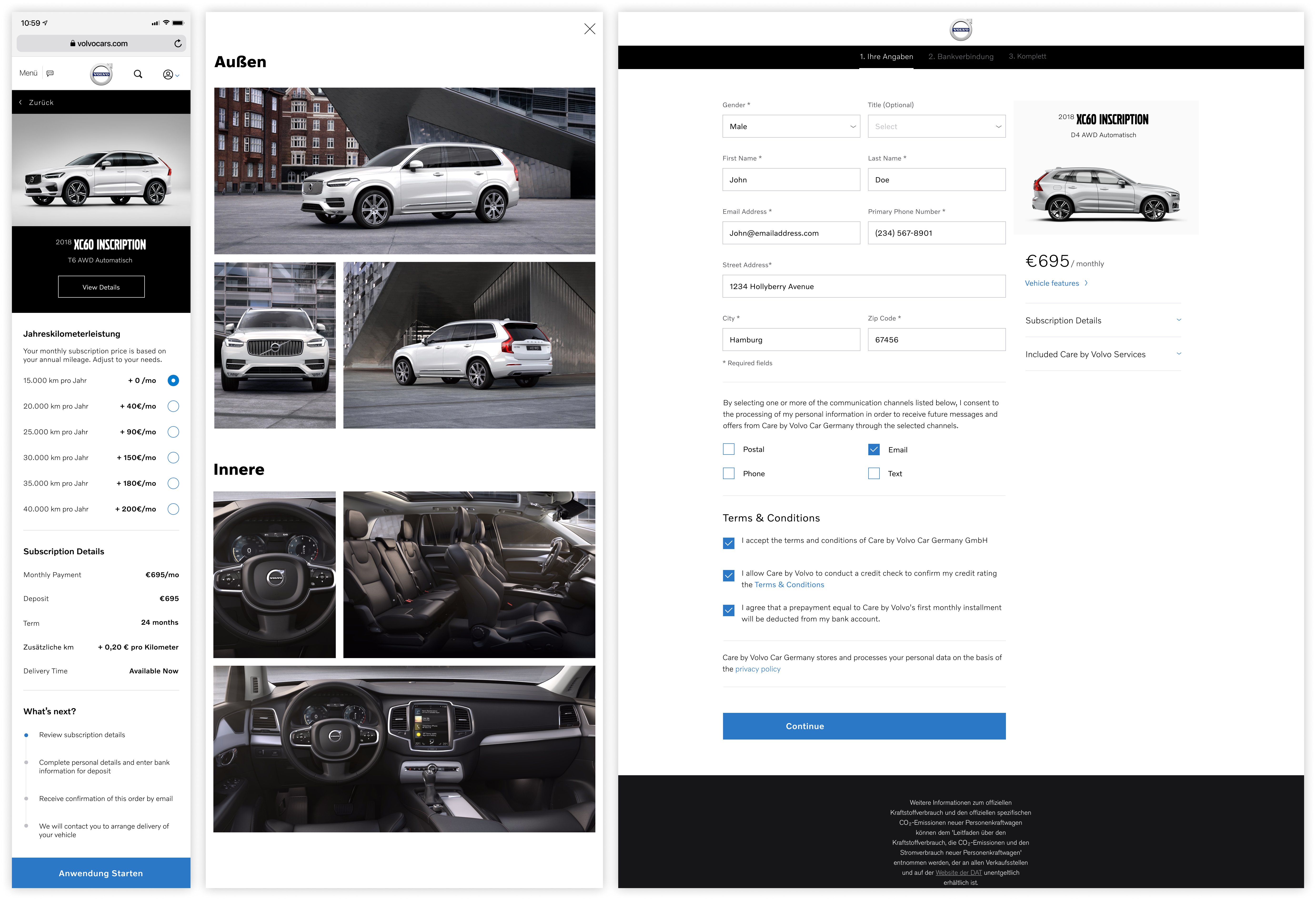 Various transaction details